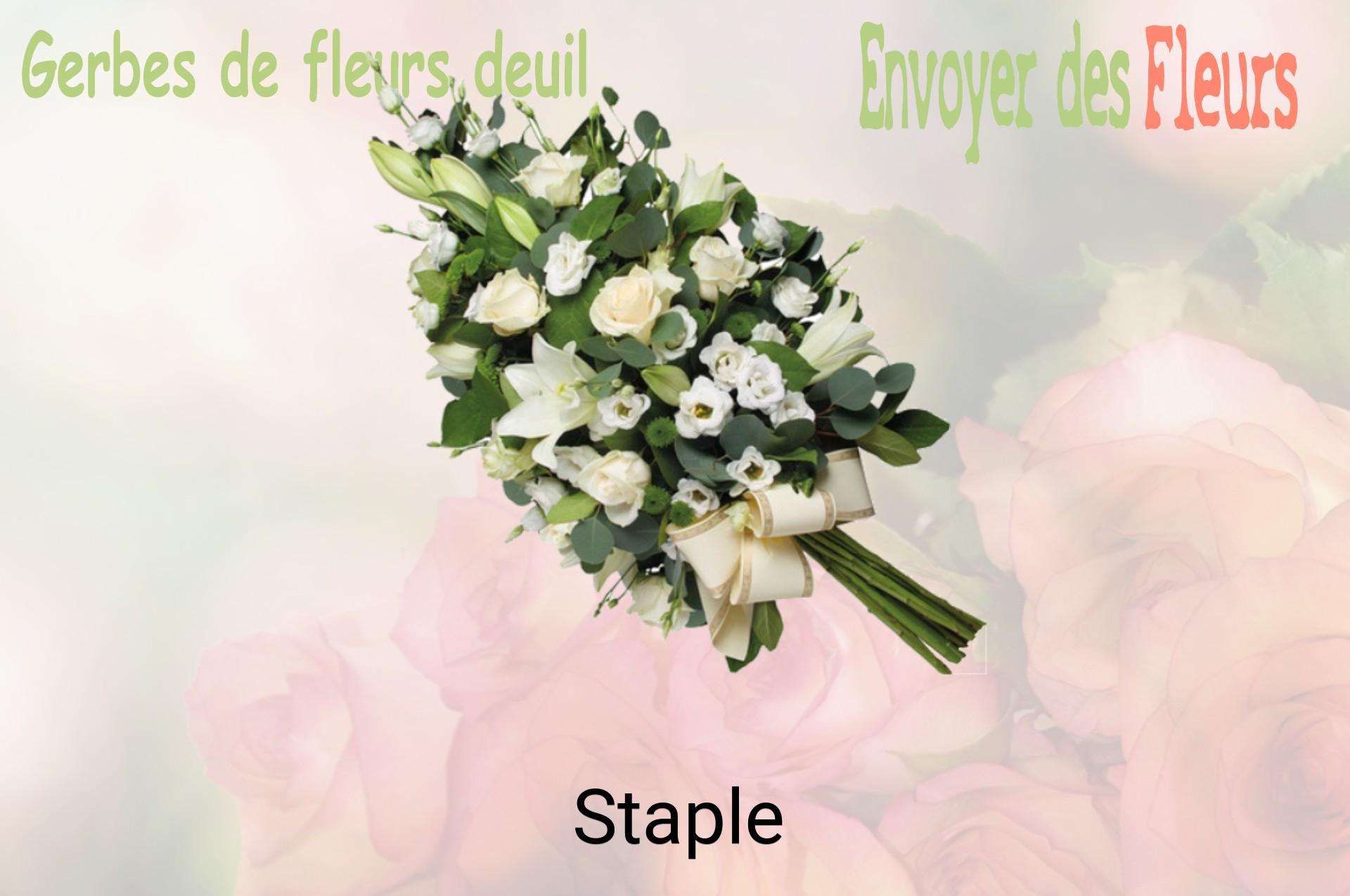 Gerbe de fleurs de deuil livrée à Staple